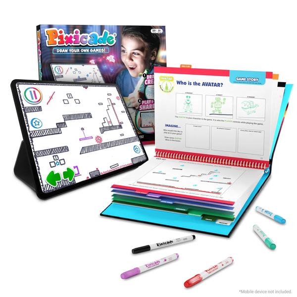 Imagem de Criador de videogames Abacus Brands Pixicade Doodle & Draw Kids