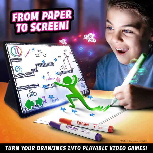 Imagem de Criador de videogames Abacus Brands Pixicade Doodle & Draw Kids