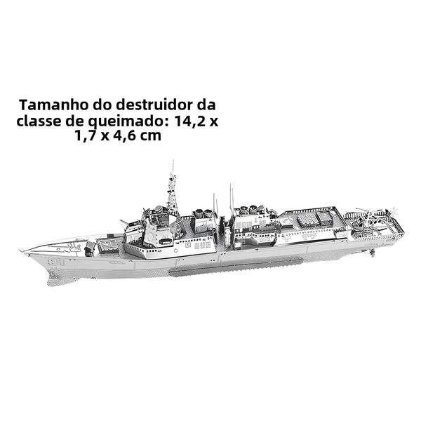 Imagem de Crianças 14 + Mini Quebra-cabeça De Metal 3d Diy a Estrela Ferry Burke Classe Destruidor Bauhinia