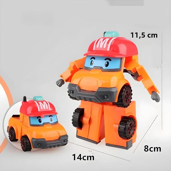 Imagem de Crianças 6 Pçs/set Coréia Poli Robocar Transformando Robô Carro Modelo Anime Figuras De Ação