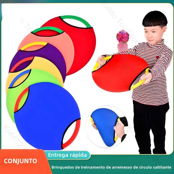 Imagem de Crianças Adultos Ao Ar Livre Interativo Saltando Círculo Jogando Brinquedo De Treinamento Elástico