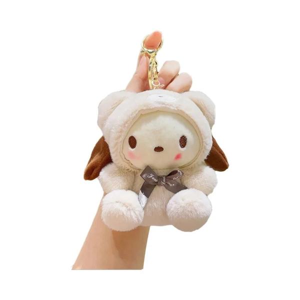 Imagem de Crianças Bonito Sanrio Pelúcia Kuromi Chaveiro Melodia Figura Bonecas Mochila Pingente Brinquedo