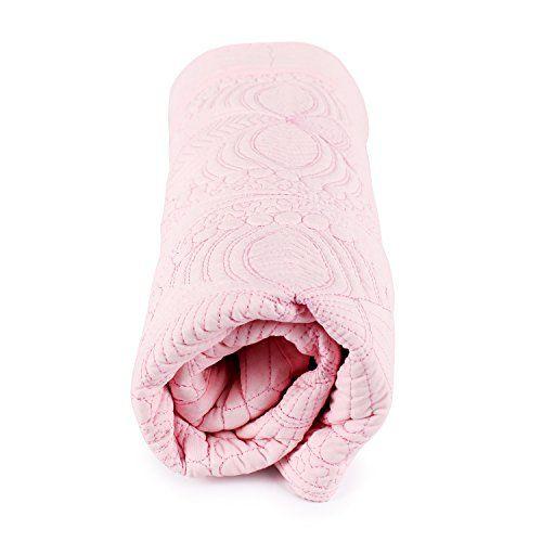 Imagem de Crianças e Baby Quilt Cobertor Leve Embossed Cotton Quilt 4 Estações Vieiras Bebê Recém-Nascido /Menina (Rosa)