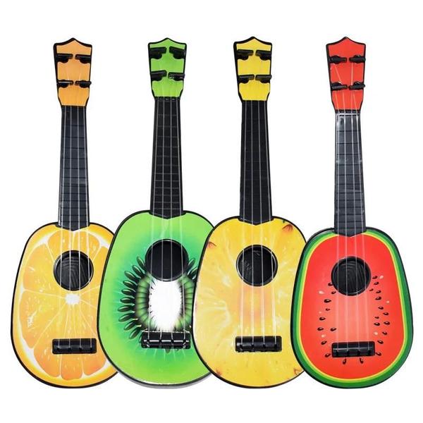 Imagem de Crianças Montessori Fruta Ukulele Instrumento Musical Brinquedo Educativo Engraçado Guitarra Escola