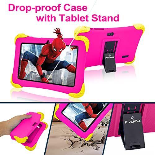 Imagem de Crianças Tablet 7 polegadas Tablet para Crianças 2-15 Android 11 Go 2GB + 32GB WiFi Bluetooth GMS Modo de Controle Parental Google Play YouTube Netflix iWawa para Meninos Meninas Tablet Infantil com Kid-Proof Case