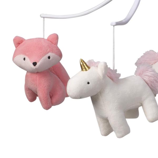 Imagem de Crib Mobile Bedtime Originals Rainbow Unicorn Musical Rosa