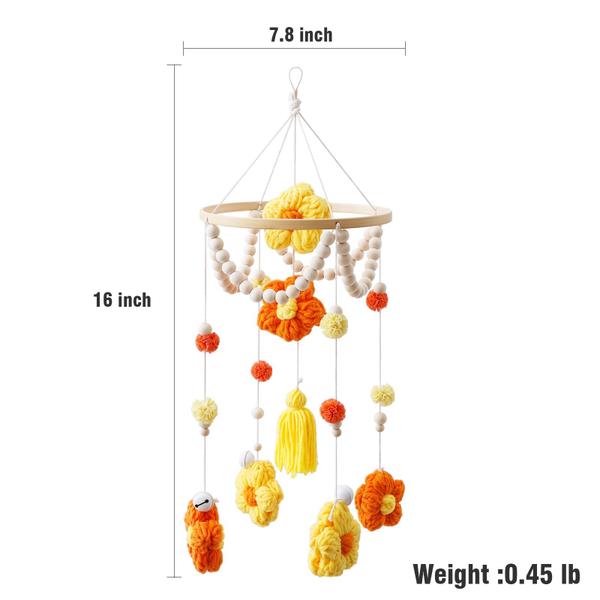 Imagem de Crib Mobile Forai Flower Yellow para meninos e meninas