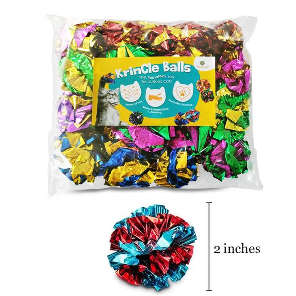 Imagem de Crinkle Balls SunGrow Cat Mylar 4-5 cm, pacote com 18