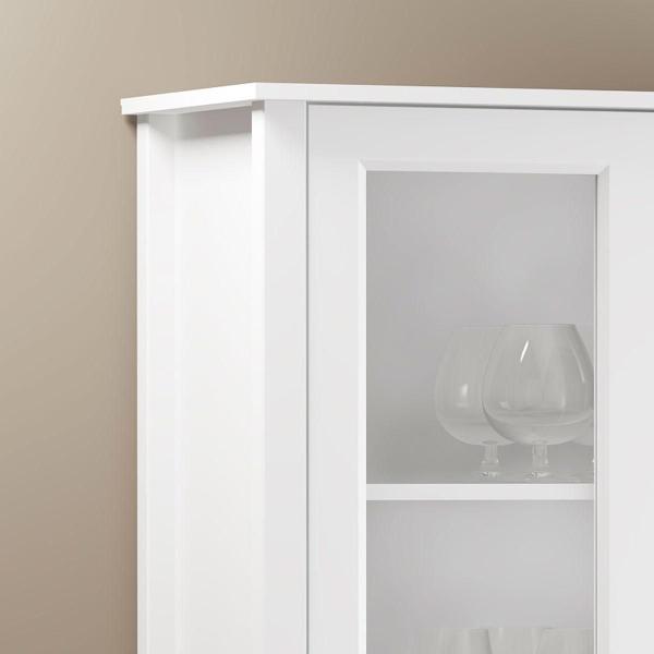 Imagem de Cristaleira 2 Portas 1 Gaveta Ditália E-954 Branco Cozy