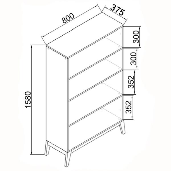 Imagem de Cristaleira 2 Portas de Vidro 0808 Branco - Genialflex