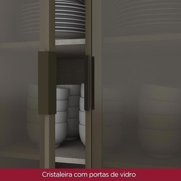 Imagem de Cristaleira 4 Portas Connect Duna/Cristal C71 - Henn