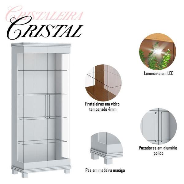 Imagem de Cristaleira Ambiente Cristal Branco Acetinado - Imcal