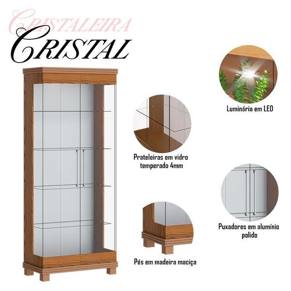 Imagem de Cristaleira Cristal Freijó Touch - Imcal