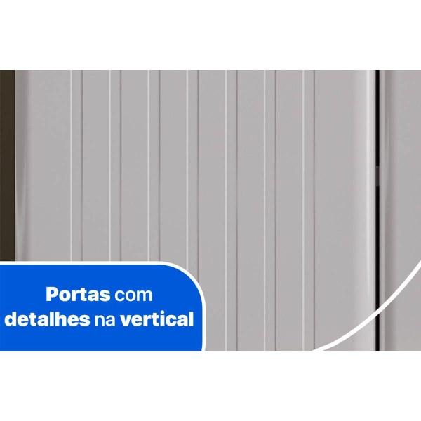 Imagem de Cristaleira de Cozinha Paneleiro Diamante Aço c/ 6 Portas (2 c/ Vidro) 70cm Branco - Telasul