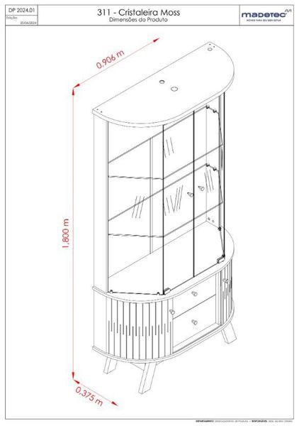 Imagem de  cristaleira moss calacata off white 311136  madetec