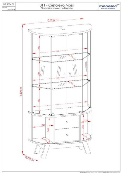 Imagem de Cristaleira moss cinamomo off white 311139   madetec