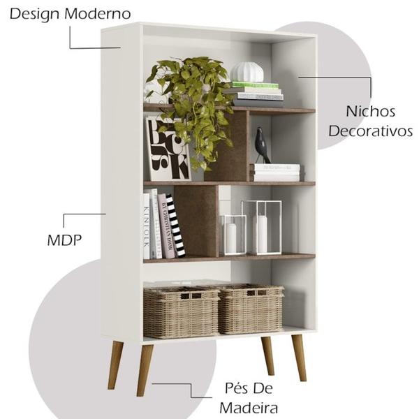 Imagem de Cristaleira Para Sala 14095 Off White Cristal Cortem Dmad