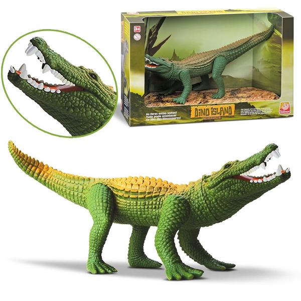 Imagem de Crocodilo Jacaré 30cm Brinquedo Animal Realista Boneco Vinil