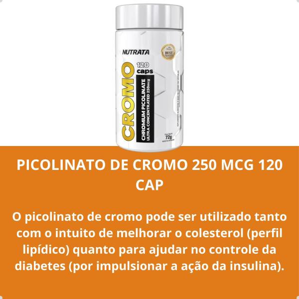 Imagem de Cromo Picolinate 250ug Ultra 120 Capsulas Nutrata