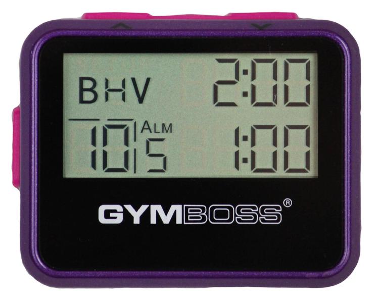 Imagem de Cronômetro com temporizador de intervalo Gymboss Violet Pink Metallic Glos