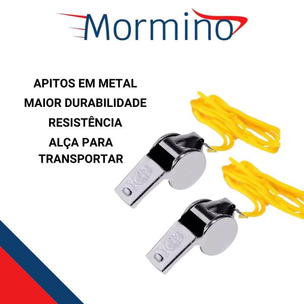 Imagem de Cronometro Digital + 2 Apitos Metal Profissional com cordão