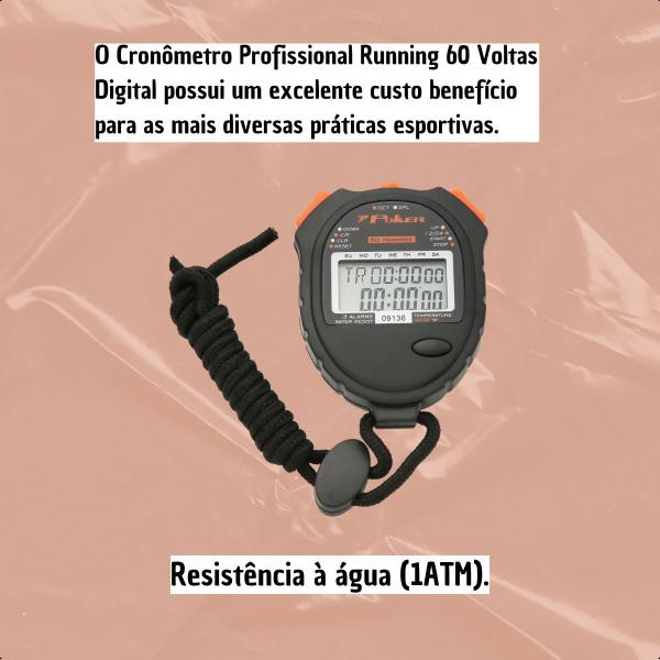 Imagem de Cronometro Profissional Running 60 Voltas digital Poker