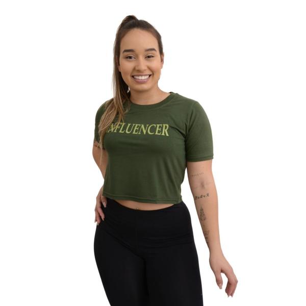 Imagem de Cropped Blusa Feminina Estampado Camiseta Fitness Academia