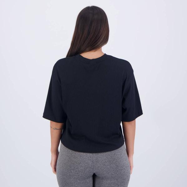 Imagem de Cropped Fila Raglan Feminina Preta