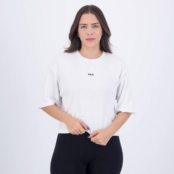 Imagem de Cropped Fila Raglan Feminino Branco