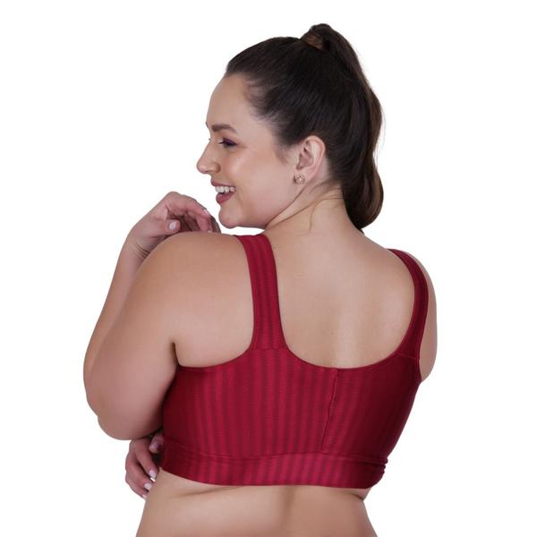 Imagem de Cropped Plus Size de Academia Fitness 3D Top Alça Sustentação - TOP NICOLE PLUS