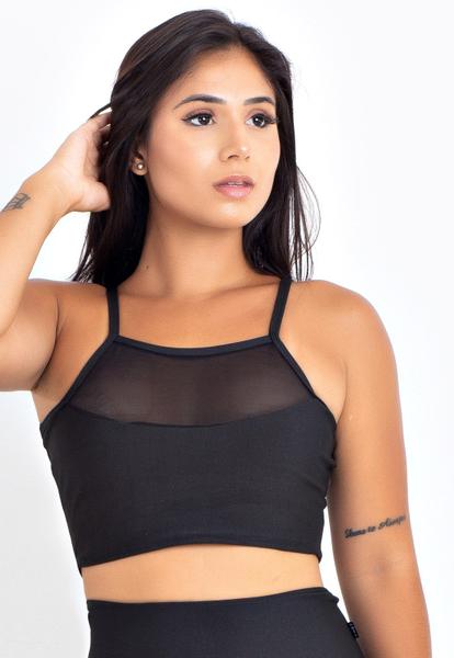 Imagem de Cropped Racy Top Fitness Detalhe Transparente REF: LX118