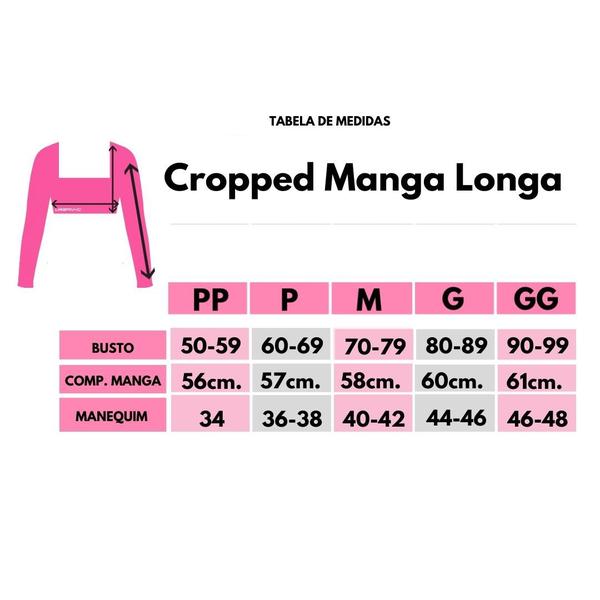 Imagem de Cropped Top Urbanyc Feminino Manga Longa Cinza Suplex Poliamida