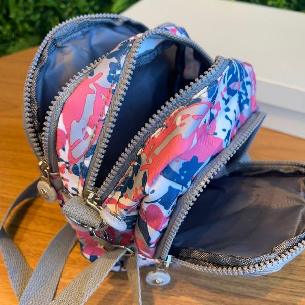 Imagem de Crossbody Unissex 3 Bolsos Estampada Transversal Cintura