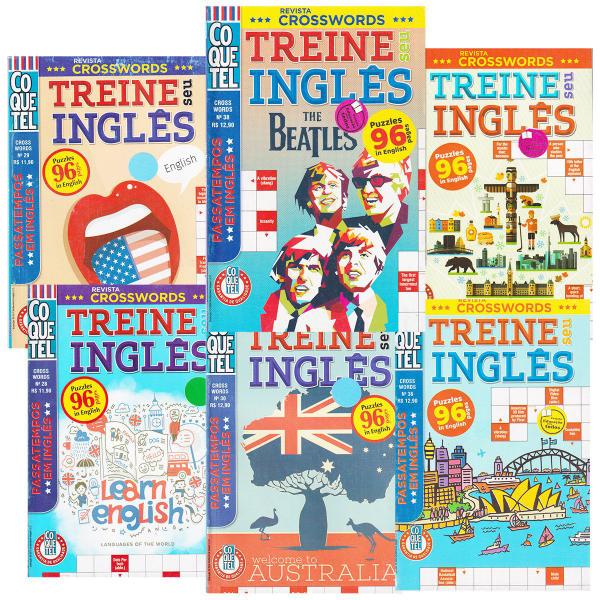 Imagem de Crosswords Treine O Seu Inglês Passatempos Coquetel Kit 6Vol