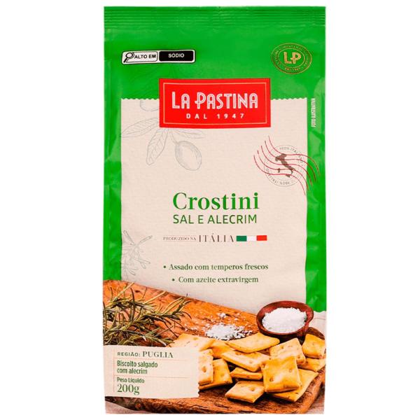 Imagem de Crostini Italiano com Sal Marinho e Alecrim La Pastina 200g