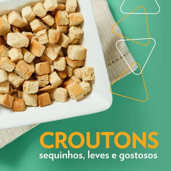 Crouton Alho Caixa 100g Vegano FHOM Imagem de Crouton Alho Caixa 100g Vegano FHOM
