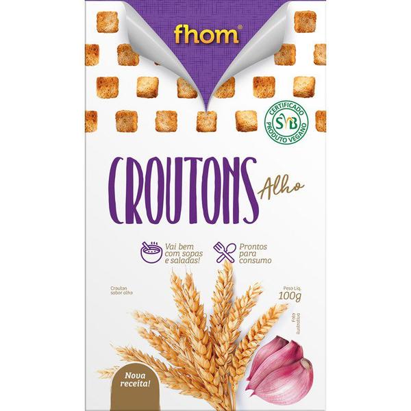 Crouton Alho Caixa 100g Vegano FHOM Imagem de Crouton Alho Caixa 100g Vegano FHOM