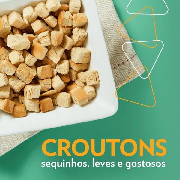 Crouton Integral com Grãos Caixa 90g Vegano FHOM Imagem de Crouton Integral com Grãos Caixa 90g Vegano FHOM