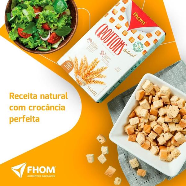 Crouton Natural Caixa 100g Vegano FHOM Imagem de Crouton Natural Caixa 100g Vegano FHOM