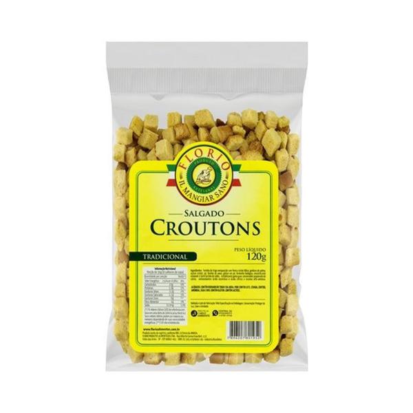 Crouton Salgado Tradicional 120g Florio Mangiar Sano - Florio Manjiar Sano Imagem de Crouton Salgado Tradicional 120g Florio Mangiar Sano