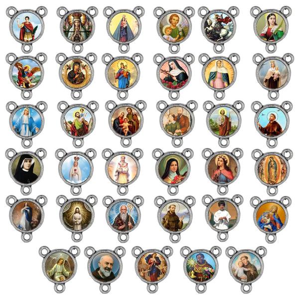 Imagem de Crucifixo + Entremeio Padre Pio 40 Peças para terço