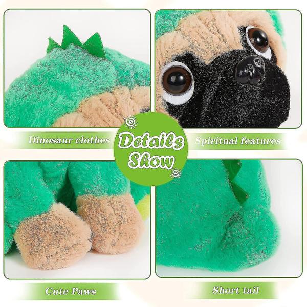 Imagem de Cruz Verde Dressing Pug bichos de pelúcia bonito filhote de pelúcia Do