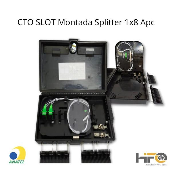 Imagem de Cto Box Montada Completa Apc 1X8 Splitter Homologada Anatel