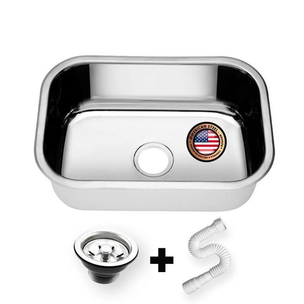 Imagem de Cuba Aço Inox American Steel N1 -14 Funda 47X30X14