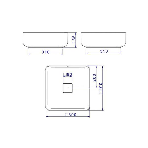 Imagem de Cuba Apoio Deca Slim L.11040.26 Quadrada Barbante