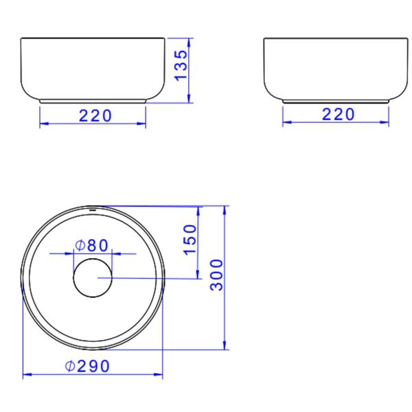 Imagem de Cuba apoio redonda 30cm deca slim marrom fosco l1203022