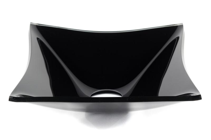Cuba Banheiro Lavabo Vidro Quadrada RT 34 Cm + Válvula Click - Lopazzi Imagem de Cuba Banheiro Lavabo Vidro Quadrada RT 34 Cm + Válvula Click