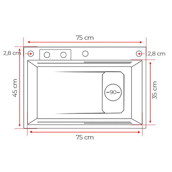 Imagem de Cuba Cascata Gourmet Premium Torneira Lavador Copos Completa Aço Inox 304 Cor Prata Brinovar