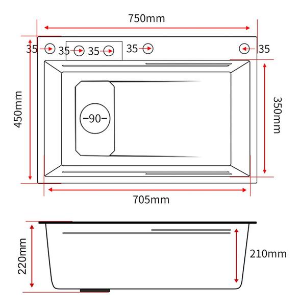 Imagem de Cuba Cascata Gourmet Premium Torneira Lavador Copos Completa Aço Inox 304 Cor Prata Brinovar