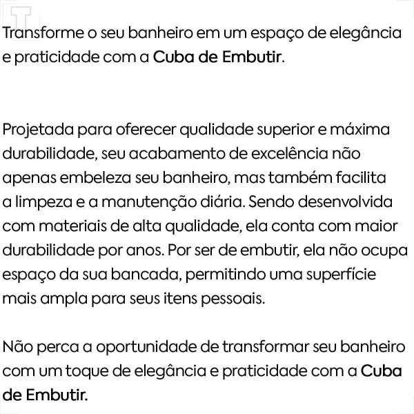 Imagem de Cuba celite embutir redonda aries branca 370mm